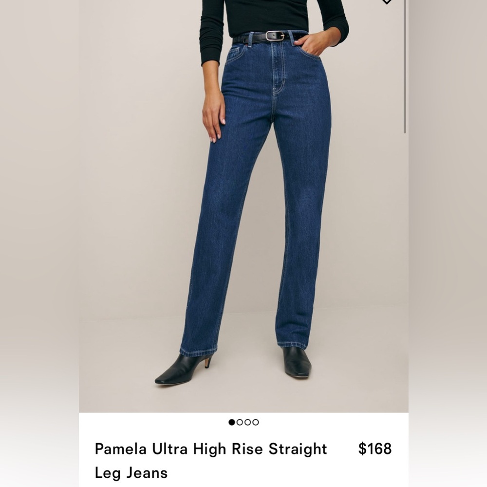 Reformation Pamela Ultra High Rise Straight Leg Jeans size 24